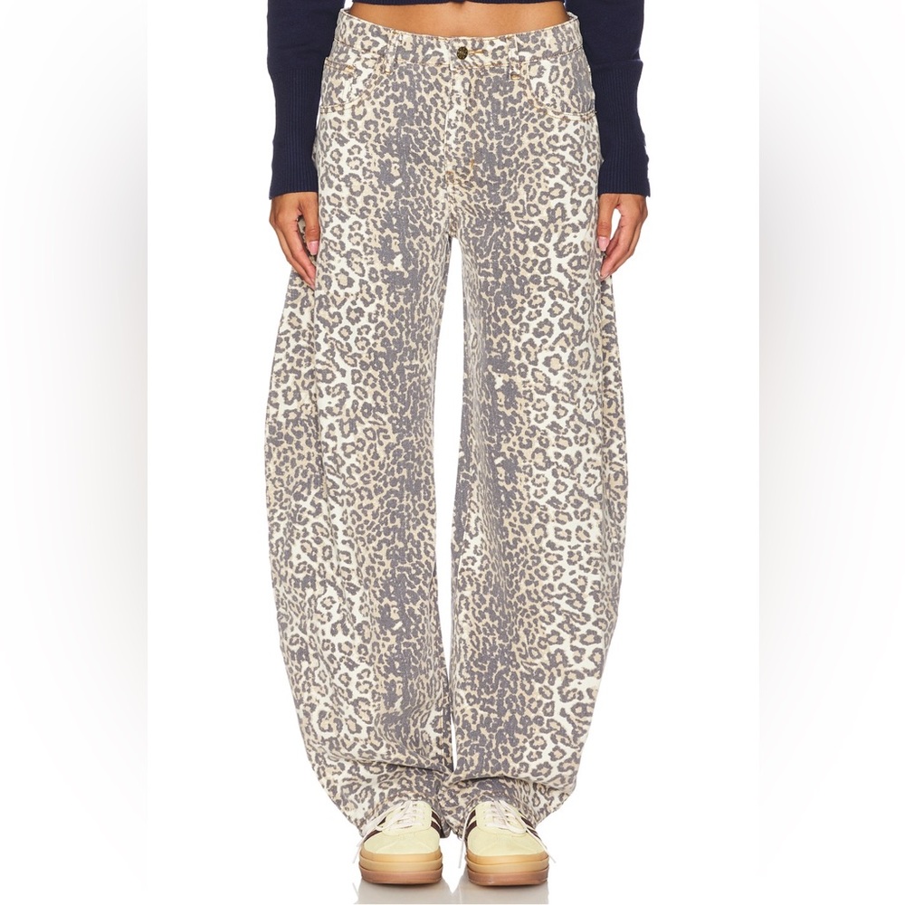Lioness leopard horseshoe pant jean